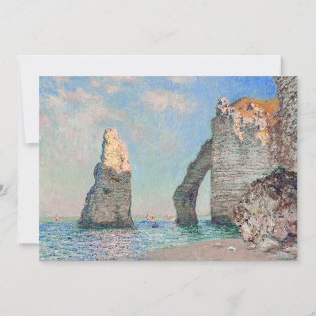 Claude Monet - Cliffs at Etretat Invitation (Front)