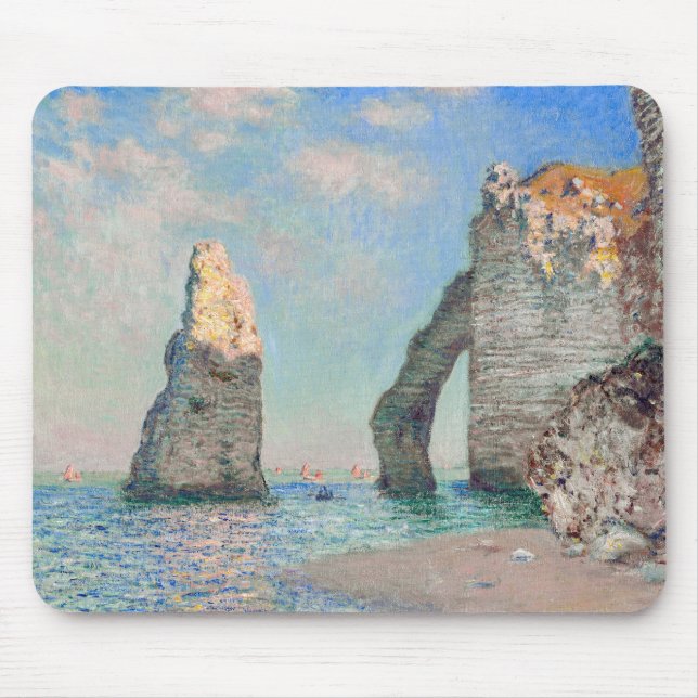 Claude Monet - Cliffs at Etretat Mouse Mat (Front)