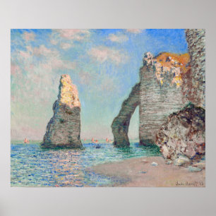 Claude Monet - Cliffs at Etretat Poster