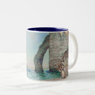 Claude Monet - Cliffs at Etretat Two-Tone Coffee Mug