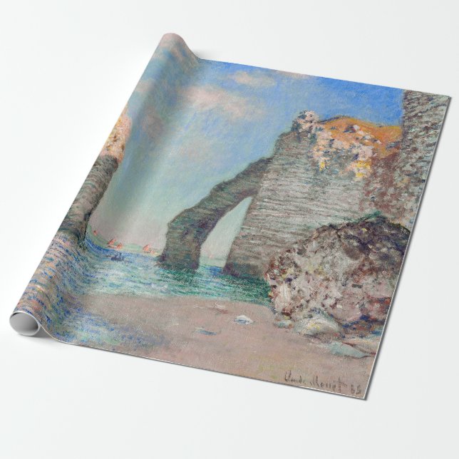 Claude Monet - Cliffs at Etretat Wrapping Paper (Unrolled)
