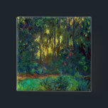Claude Monet - Corner of a Pond with Waterlilies 15 Cm Square Badge<br><div class="desc">Coin du bassin aux nympheas / Corner of a Pond with Waterlilies - Claude Monet,  Oil on Canvas,  1918</div>