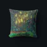Claude Monet - Corner of a Pond with Waterlilies Cushion<br><div class="desc">Coin du bassin aux nympheas / Corner of a Pond with Waterlilies - Claude Monet,  Oil on Canvas,  1918</div>