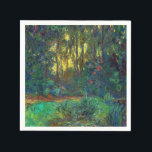 Claude Monet - Corner of a Pond with Waterlilies Napkin<br><div class="desc">Coin du bassin aux nympheas / Corner of a Pond with Waterlilies - Claude Monet,  Oil on Canvas,  1918</div>