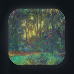Claude Monet - Corner of a Pond with Waterlilies Paper Plate<br><div class="desc">Coin du bassin aux nympheas / Corner of a Pond with Waterlilies - Claude Monet,  Oil on Canvas,  1918</div>