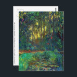 Claude Monet - Corner of a Pond with Waterlilies Postcard<br><div class="desc">Coin du bassin aux nympheas / Corner of a Pond with Waterlilies - Claude Monet,  Oil on Canvas,  1918</div>