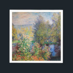 Claude Monet - Corner of the Garden at Montgeron Napkin<br><div class="desc">Corner of the Garden at Montgeron / Coin de jardin a Montgeron - Claude Monet,  Oil on Canvas,  1876</div>
