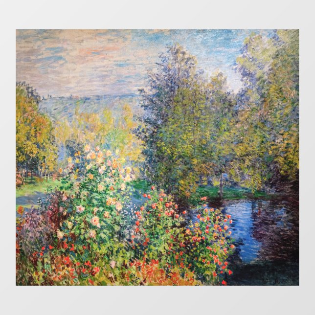Claude Monet - Corner of the Garden at Montgeron Window Cling (Sheet)