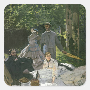 Claude Monet   Dejeuner sur l'Herbe, Chailly Square Sticker