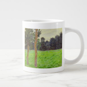 Claude Monet   Deux Arbres dans la Prairie Large Coffee Mug