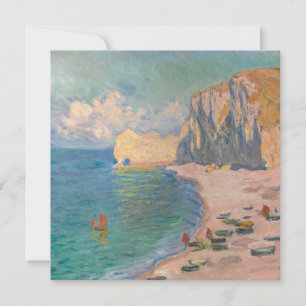 Claude Monet - Etretat: Beach and Falaise d'Amont Invitation