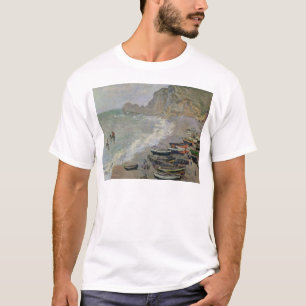 Claude Monet   Etretat, beach and Porte d'Amont T-Shirt