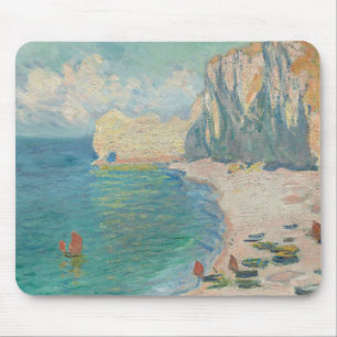 Claude Monet - Etretat - The Beach and the Falaise Mouse Mat