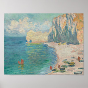 Claude Monet - Etretat - The Beach and the Falaise Poster