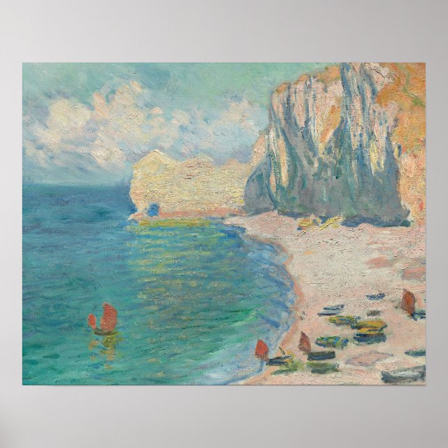 Claude Monet - Etretat - The Beach and the Falaise Poster (Front)