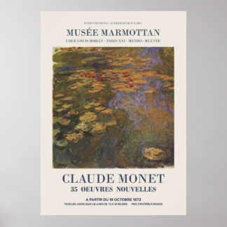 Claude Monet Exhibition advertising an art exhibi Poster