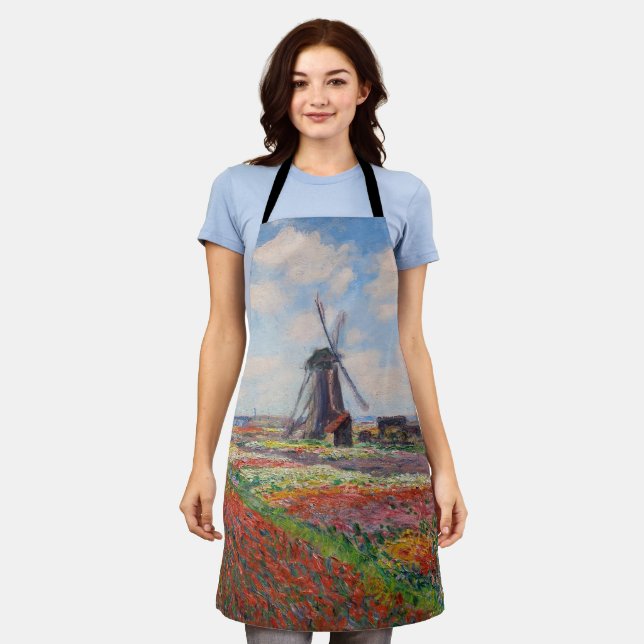 Claude Monet - Field of Tulips in Holland Apron (Worn)