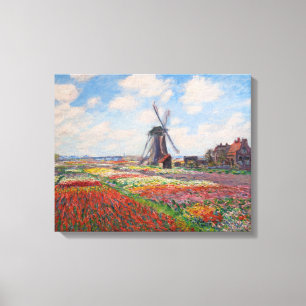 Claude Monet - Field of Tulips in Holland Canvas Print