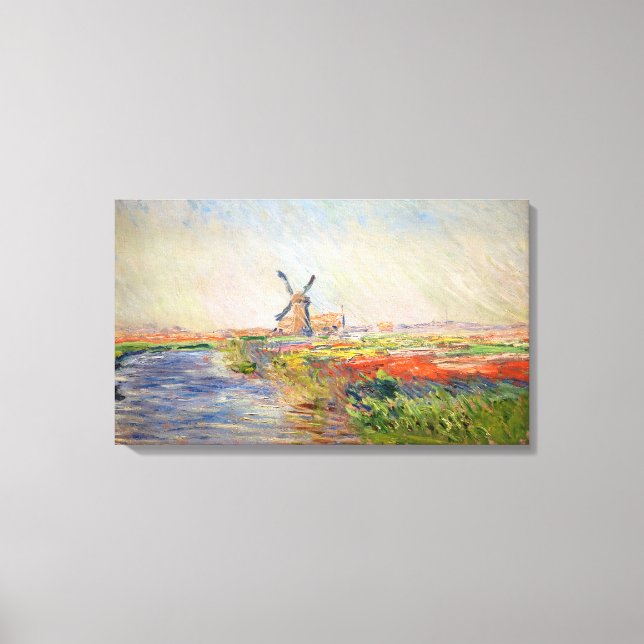 Claude Monet - Field of Tulips in Holland Canvas Print (Front)