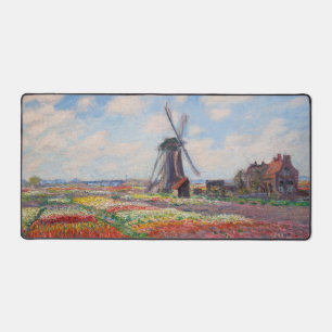 Claude Monet - Field of Tulips in Holland Desk Mat