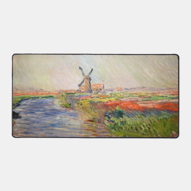 Claude Monet - Field of Tulips in Holland Desk Mat (Front)