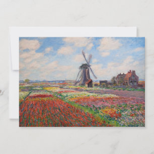 Claude Monet - Field of Tulips in Holland Invitation
