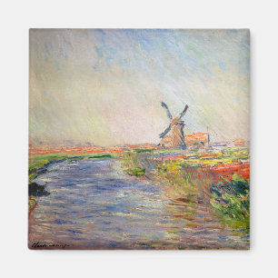 Claude Monet - Field of Tulips in Holland Magnet