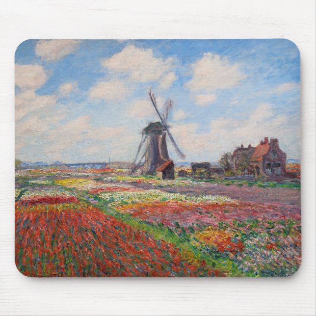 Claude Monet - Field of Tulips in Holland Mouse Mat (Front)