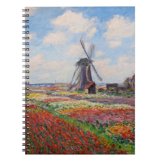 Claude Monet - Field of Tulips in Holland Notebook (Front)