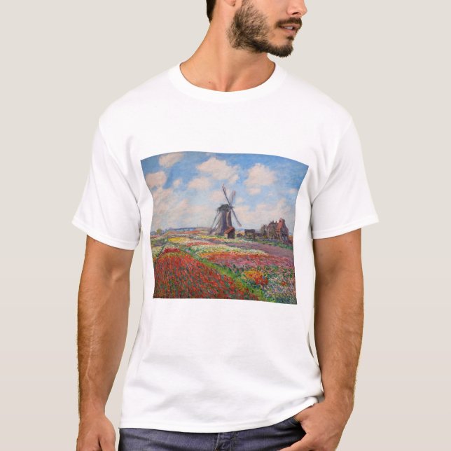 Claude Monet - Field of Tulips in Holland T-Shirt (Front)