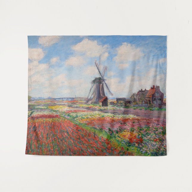 Claude Monet - Field of Tulips in Holland Tapestry (Front (Horizontal))