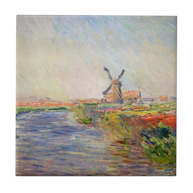 Claude Monet - Field of Tulips in Holland Tile (Front)