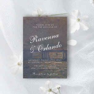 Claude Monet Fine Art Museum Inspired Wedding Invitation