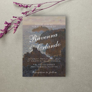 Claude Monet Fine Art Museum Inspired Wedding Invitation