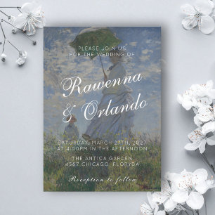 Claude Monet Fine Art Museum Inspired Wedding Invitation