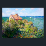 Claude Monet: Fishermans Cottage at Varengeville Poster<br><div class="desc">A beautiful classic landscape poster featuring a fishermans cottage at Varengeville,  painted by the French impressionist painter Claude Monet.</div>