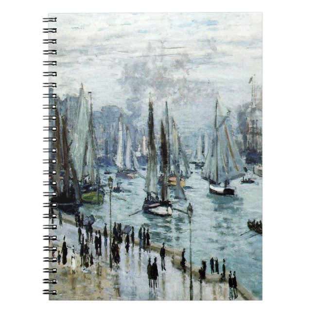 Claude Monet Fishing Boats Leaving the Harbour  Notebook (Front)