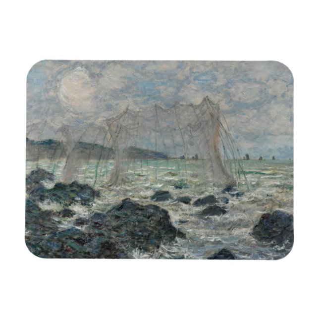 Claude Monet - Fishing Nets at Pourville Magnet (Horizontal)