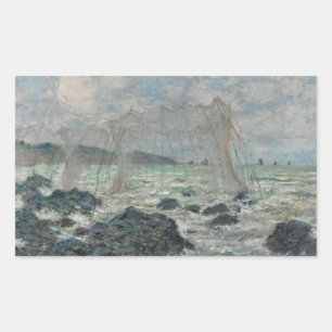 Claude Monet - Fishing Nets at Pourville Rectangular Sticker