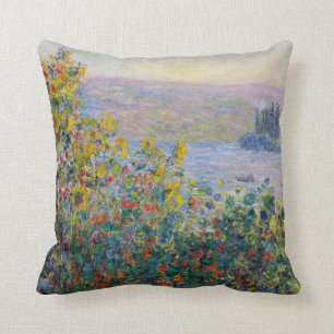 Claude Monet Flower Beds at Vétheuil Cushion