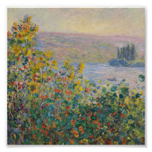 Claude Monet - Flower Beds At Vétheuil Photo Print