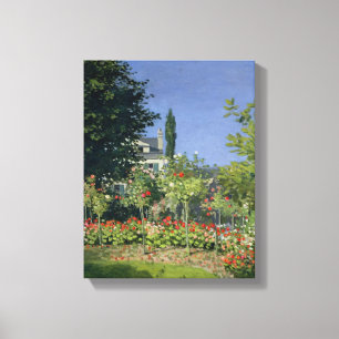 Claude Monet   Flowering Garden at Sainte-Adresse Canvas Print