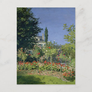 Claude Monet Flowering Garden at Sainte-Adresse Postcard