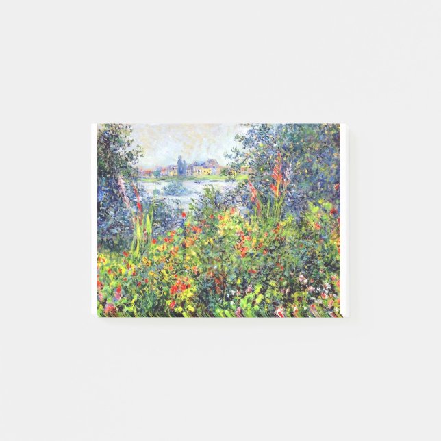 Claude Monet Flowers at Vetheuil Post-it Notes (Front)