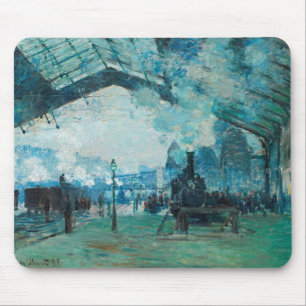 Claude Monet French Train Railroad Travel Art Mouse Mat