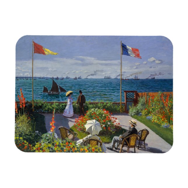 Claude Monet - Garden at Sainte-Address Magnet (Horizontal)