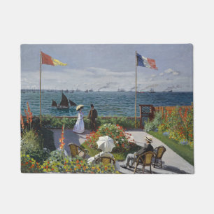 Claude Monet Garden at Sainte-Adresse Art Print Doormat
