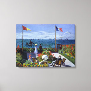 Claude Monet Garden at Sainte-Adresse Canvas Print