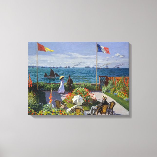 Claude Monet - Garden at Sainte-Adresse Canvas Print (Front)