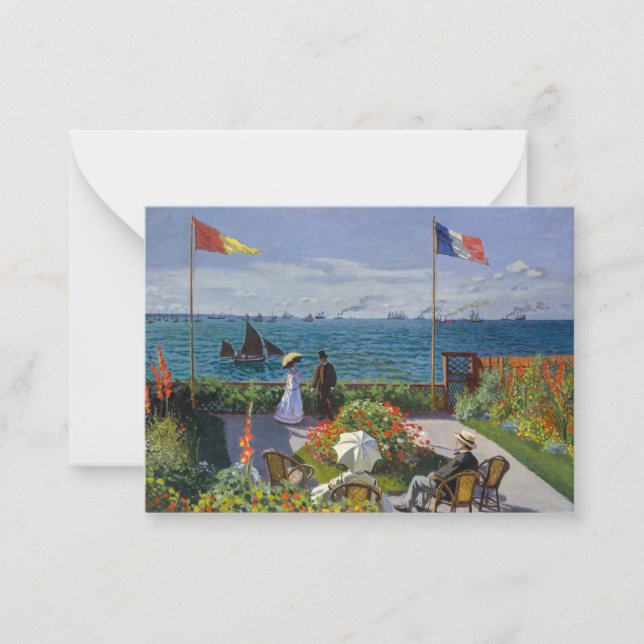 Claude Monet - Garden at Sainte-Adresse Card (Front)